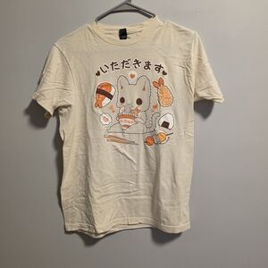 Tultex Cream Graphic Tee with Brown Accents